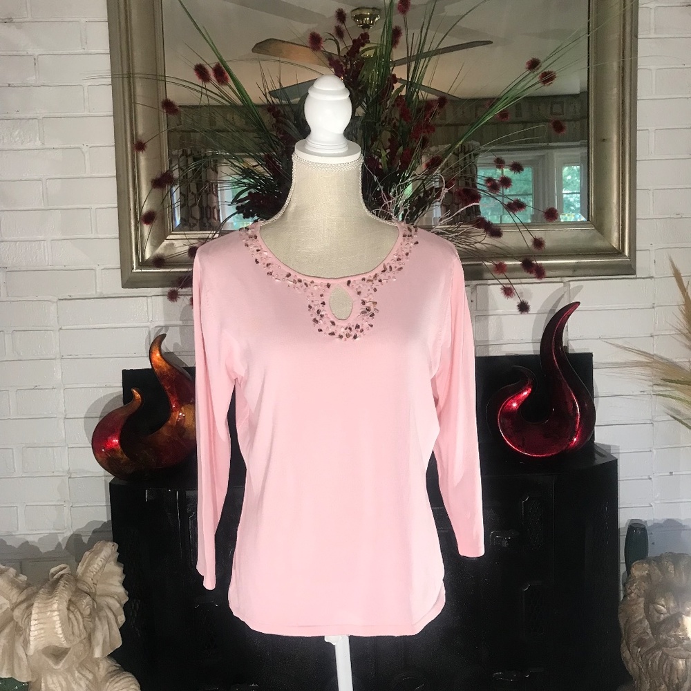 🔥Bob Mackie Pink Embellished  Sweater